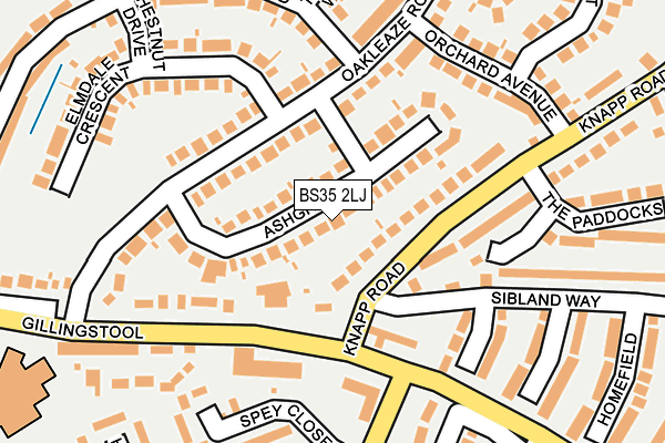BS35 2LJ map - OS OpenMap – Local (Ordnance Survey)