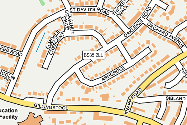 BS35 2LL map - OS OpenMap – Local (Ordnance Survey)