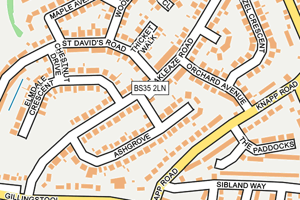 BS35 2LN map - OS OpenMap – Local (Ordnance Survey)