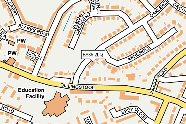BS35 2LQ map - OS OpenMap – Local (Ordnance Survey)