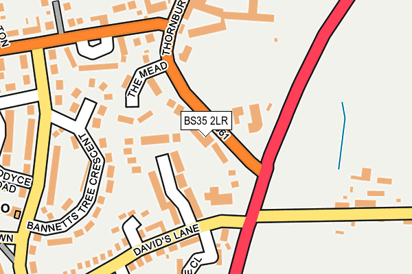 BS35 2LR map - OS OpenMap – Local (Ordnance Survey)