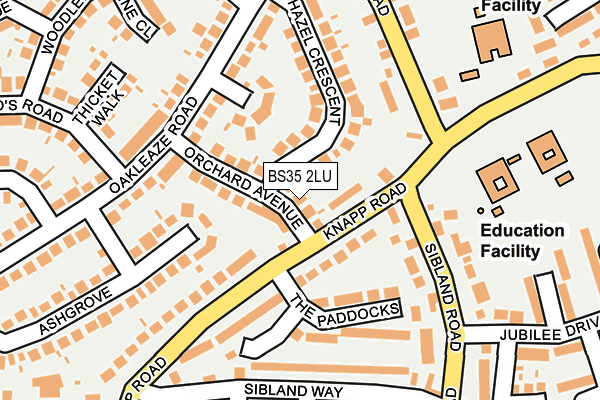 BS35 2LU map - OS OpenMap – Local (Ordnance Survey)