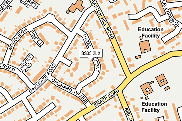 BS35 2LX map - OS OpenMap – Local (Ordnance Survey)