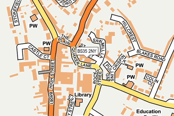 BS35 2NY map - OS OpenMap – Local (Ordnance Survey)