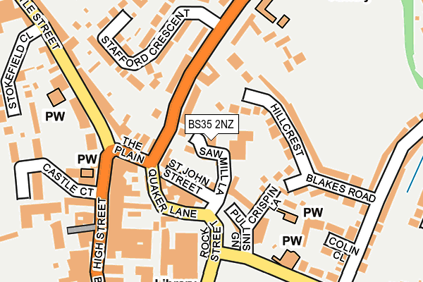 BS35 2NZ map - OS OpenMap – Local (Ordnance Survey)