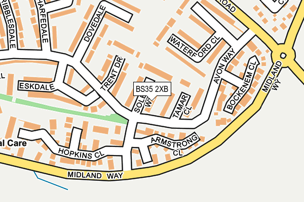 BS35 2XB map - OS OpenMap – Local (Ordnance Survey)