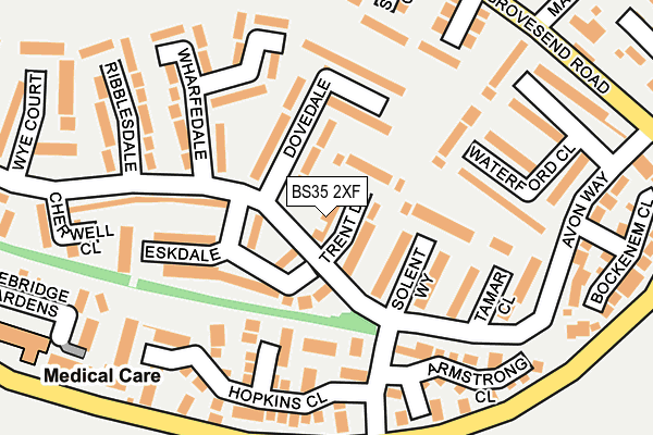 BS35 2XF map - OS OpenMap – Local (Ordnance Survey)