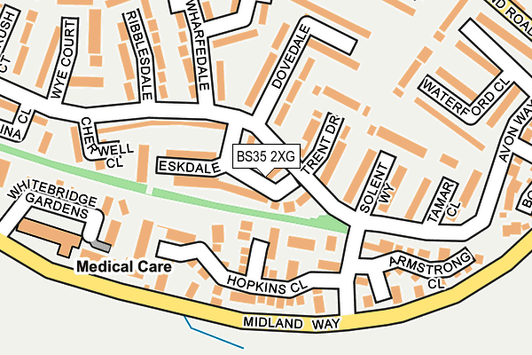 BS35 2XG map - OS OpenMap – Local (Ordnance Survey)