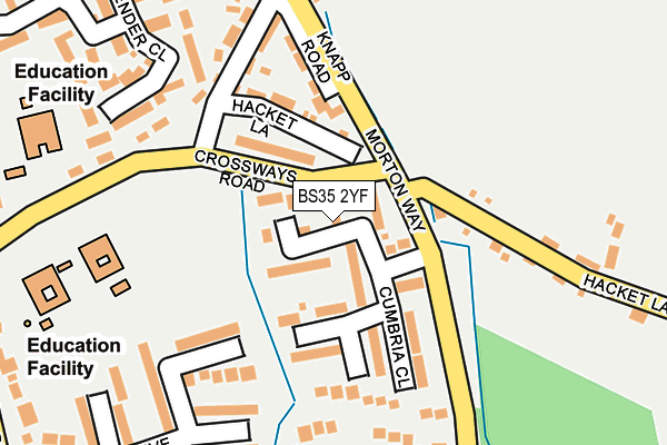 BS35 2YF map - OS OpenMap – Local (Ordnance Survey)