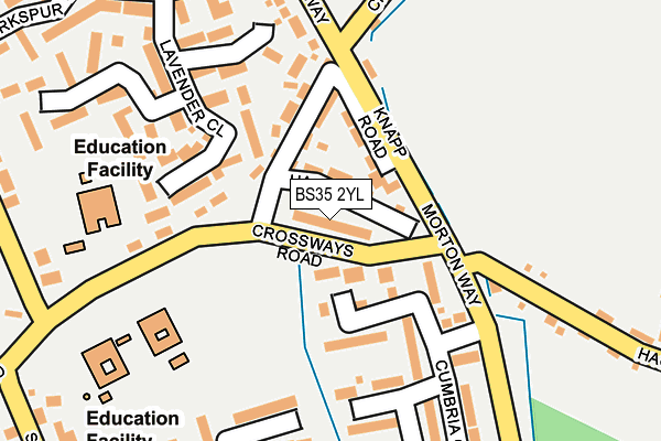 BS35 2YL map - OS OpenMap – Local (Ordnance Survey)