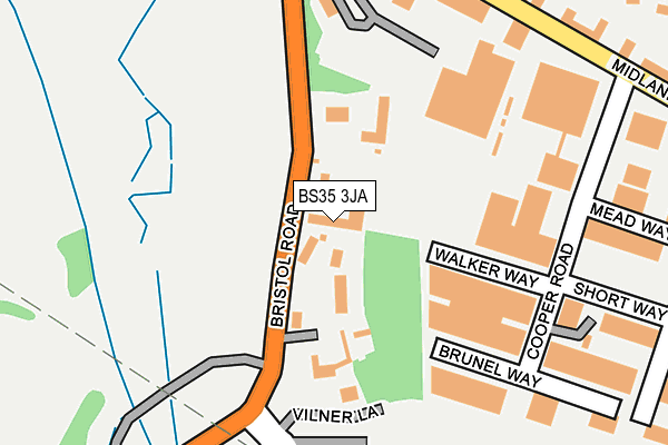 BS35 3JA map - OS OpenMap – Local (Ordnance Survey)
