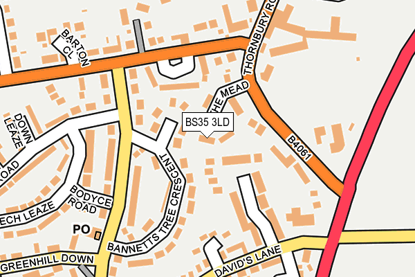 BS35 3LD map - OS OpenMap – Local (Ordnance Survey)