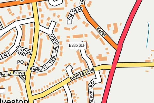 BS35 3LF map - OS OpenMap – Local (Ordnance Survey)