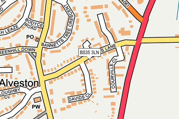 BS35 3LN map - OS OpenMap – Local (Ordnance Survey)