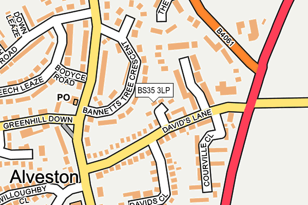 BS35 3LP map - OS OpenMap – Local (Ordnance Survey)