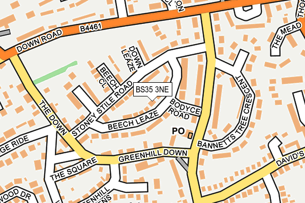 BS35 3NE map - OS OpenMap – Local (Ordnance Survey)