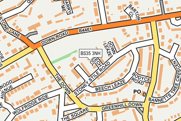 BS35 3NH map - OS OpenMap – Local (Ordnance Survey)