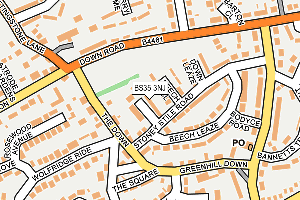BS35 3NJ map - OS OpenMap – Local (Ordnance Survey)