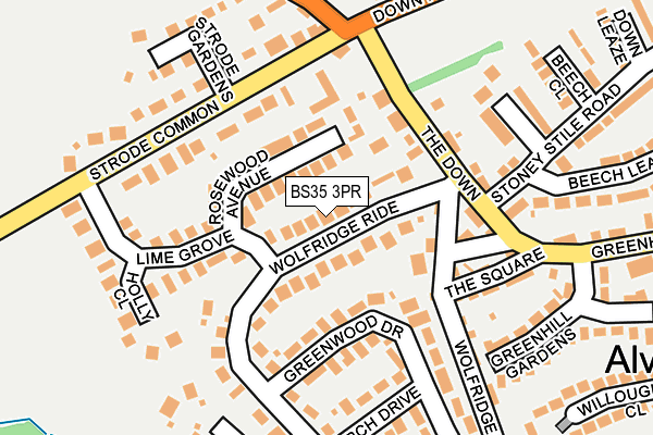 BS35 3PR map - OS OpenMap – Local (Ordnance Survey)