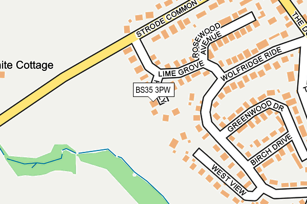 BS35 3PW map - OS OpenMap – Local (Ordnance Survey)