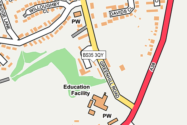 BS35 3QY map - OS OpenMap – Local (Ordnance Survey)