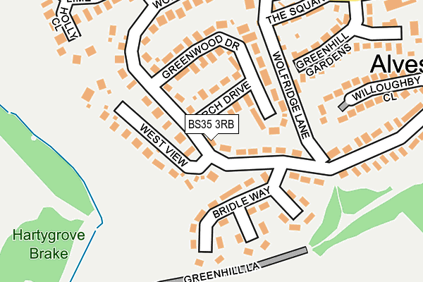 BS35 3RB map - OS OpenMap – Local (Ordnance Survey)