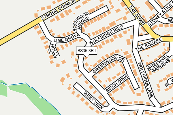 BS35 3RJ map - OS OpenMap – Local (Ordnance Survey)