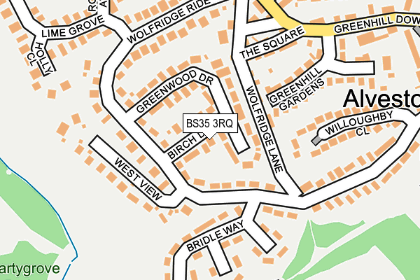 BS35 3RQ map - OS OpenMap – Local (Ordnance Survey)