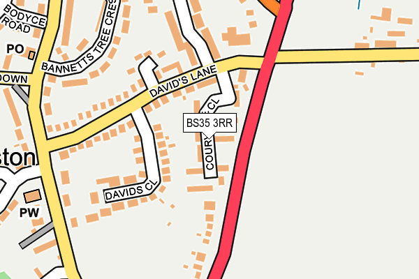 BS35 3RR map - OS OpenMap – Local (Ordnance Survey)