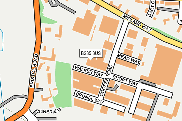 BS35 3US map - OS OpenMap – Local (Ordnance Survey)