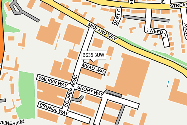 BS35 3UW map - OS OpenMap – Local (Ordnance Survey)