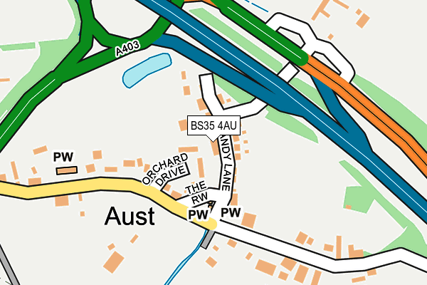 BS35 4AU map - OS OpenMap – Local (Ordnance Survey)