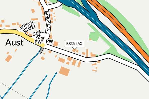 BS35 4AX map - OS OpenMap – Local (Ordnance Survey)