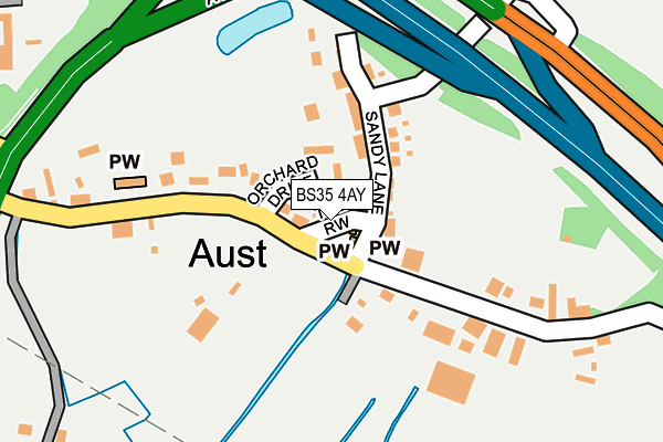 BS35 4AY map - OS OpenMap – Local (Ordnance Survey)