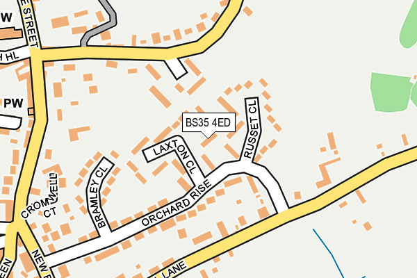 BS35 4ED map - OS OpenMap – Local (Ordnance Survey)