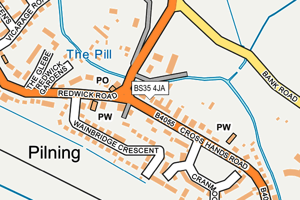 BS35 4JA map - OS OpenMap – Local (Ordnance Survey)