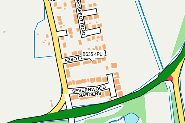 BS35 4PU map - OS OpenMap – Local (Ordnance Survey)