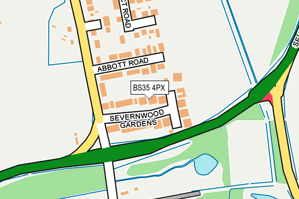 BS35 4PX map - OS OpenMap – Local (Ordnance Survey)