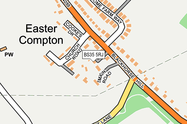 BS35 5RJ map - OS OpenMap – Local (Ordnance Survey)