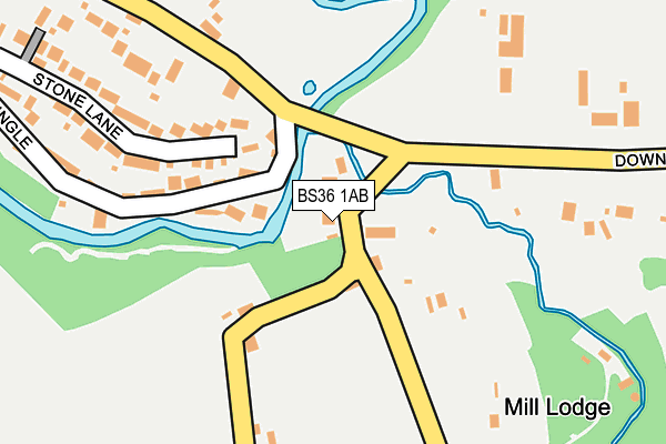 BS36 1AB map - OS OpenMap – Local (Ordnance Survey)