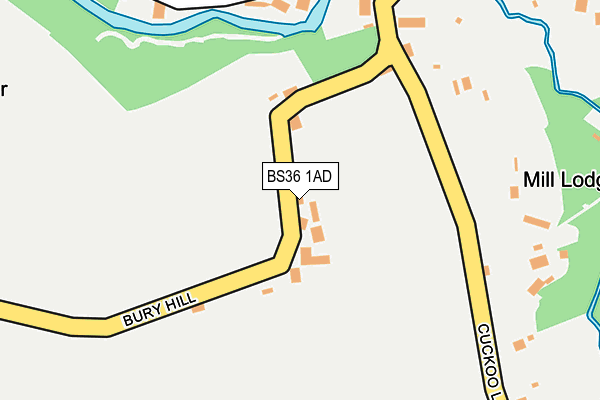 BS36 1AD map - OS OpenMap – Local (Ordnance Survey)