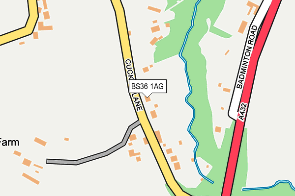BS36 1AG map - OS OpenMap – Local (Ordnance Survey)