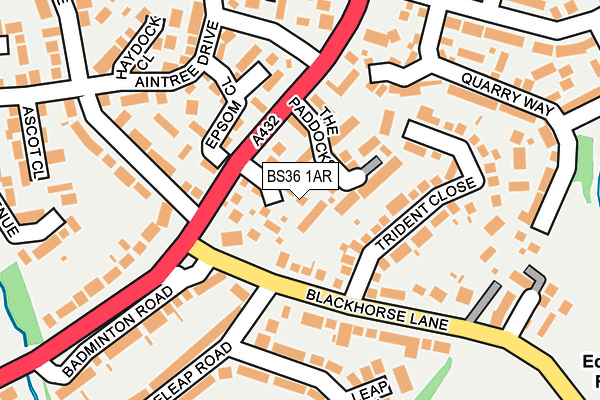BS36 1AR map - OS OpenMap – Local (Ordnance Survey)