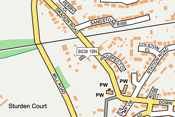 BS36 1BN map - OS OpenMap – Local (Ordnance Survey)