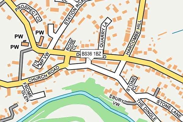 BS36 1BZ map - OS OpenMap – Local (Ordnance Survey)