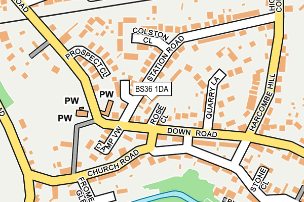 BS36 1DA map - OS OpenMap – Local (Ordnance Survey)