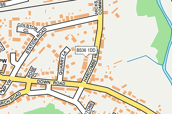 BS36 1DD map - OS OpenMap – Local (Ordnance Survey)
