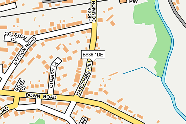 BS36 1DE map - OS OpenMap – Local (Ordnance Survey)