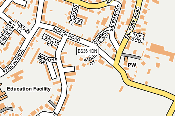 BS36 1DN map - OS OpenMap – Local (Ordnance Survey)