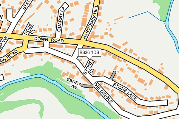 BS36 1DS map - OS OpenMap – Local (Ordnance Survey)